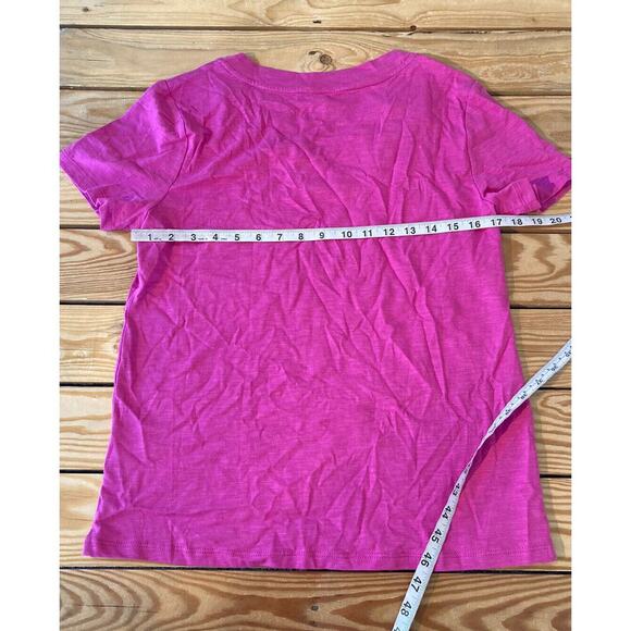 NEW Candace Cameron Bure Breezy Cotton V Neck Tee Size XS Women’s Fuchsia - Picture 6 of 7